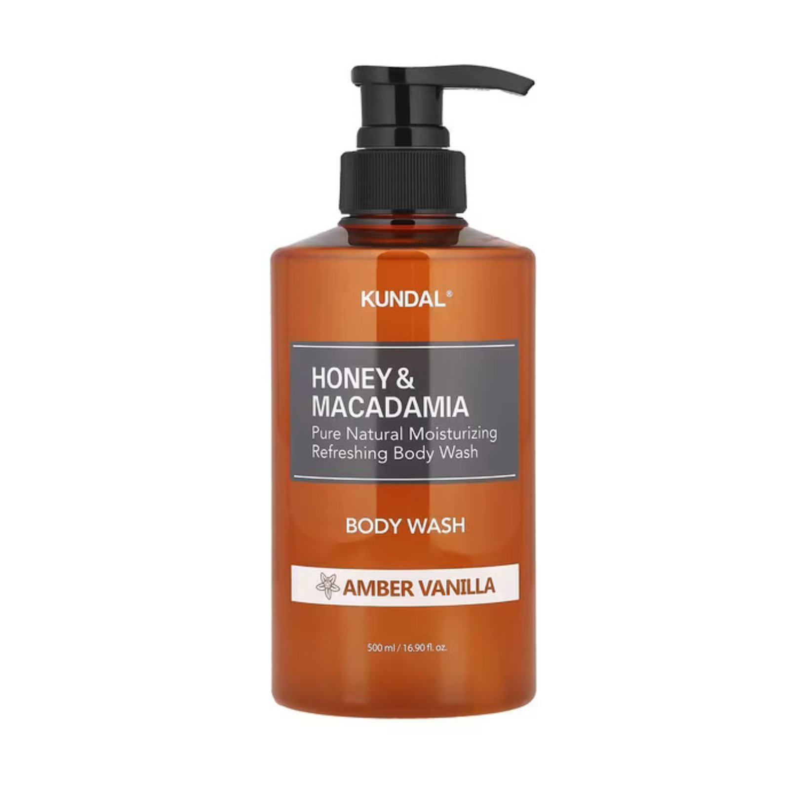 KUNDAL Honey & Macadamia Pure Body Wash Amber Vanilla 500ml