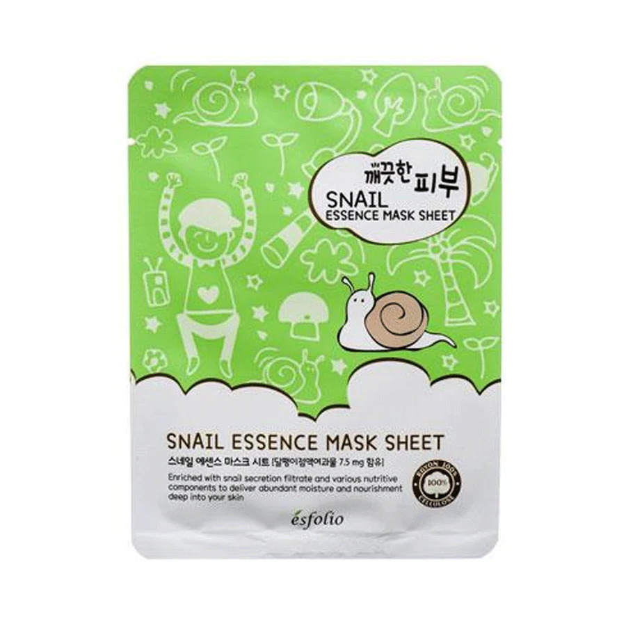Esfolio Pure Skin Snail Essence Mask Sheet Set 25ml 10pcs