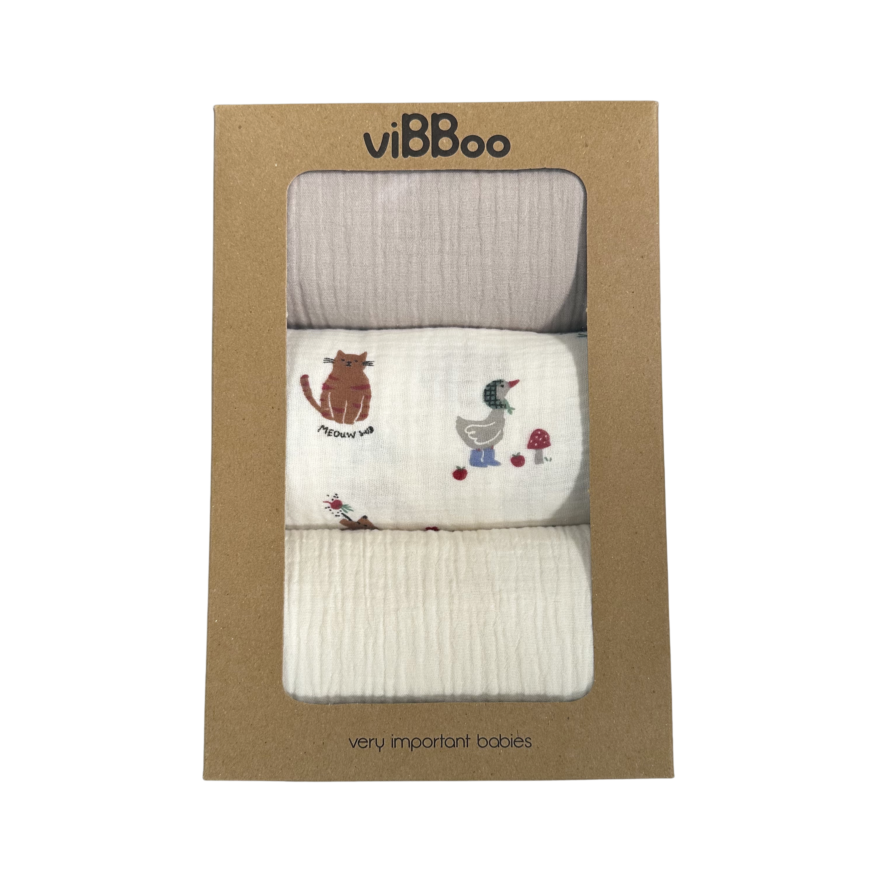 viBBoo Set of 3 Muslin Muffi