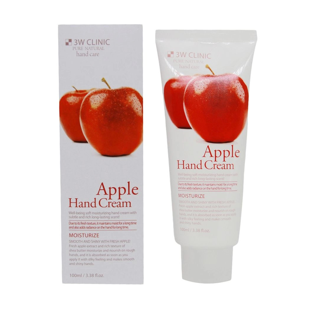3W CLINIC Moisturising Apple Hand Cream 100ml