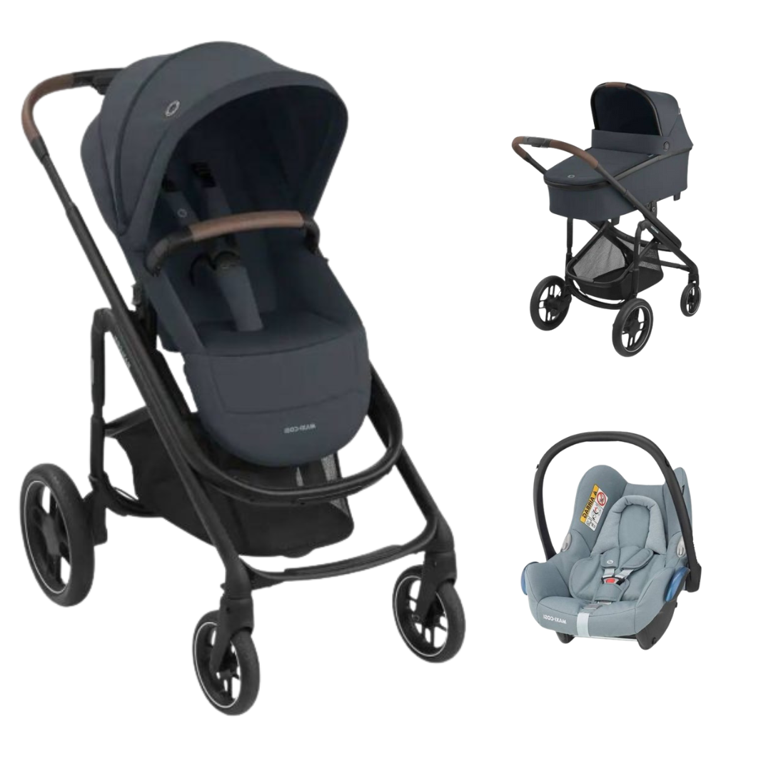 Maxi Cosi Plaza + Essential Graphite+Rock Essential Grey
