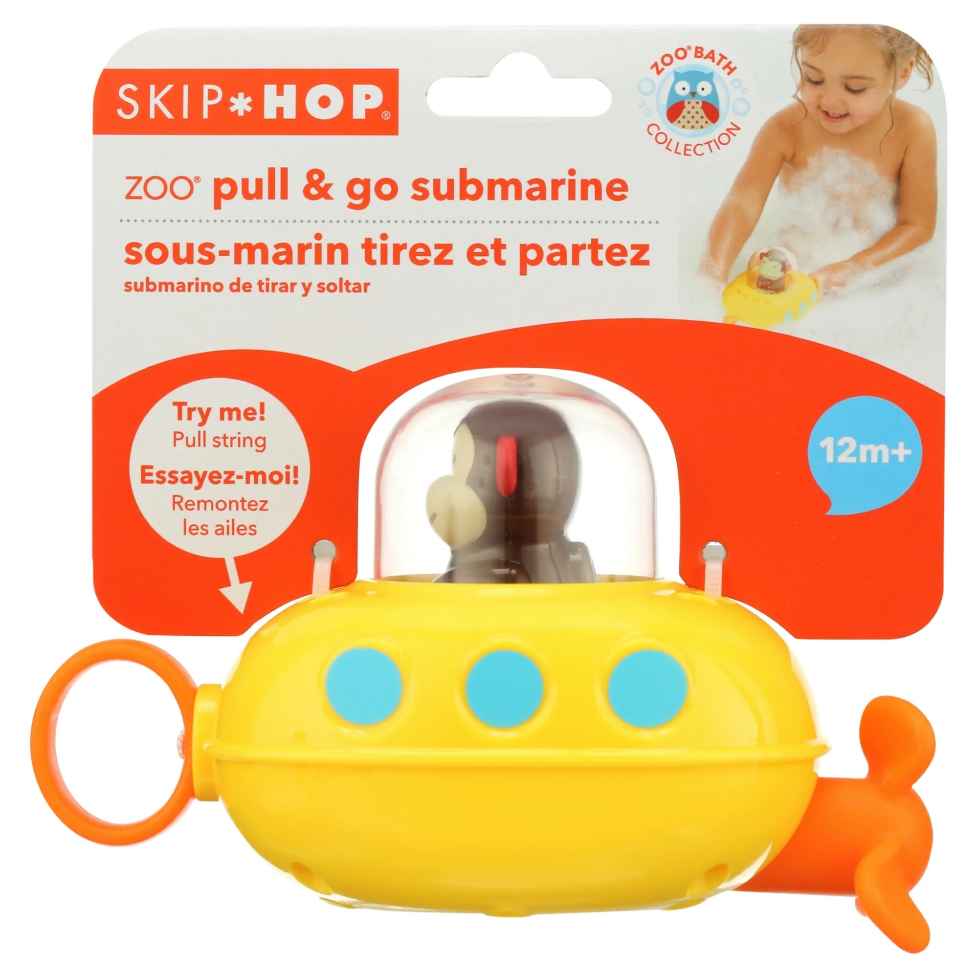 SKIP HOP Pull & Go Monkey Submarine