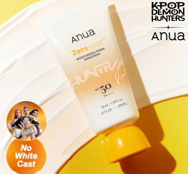 ANUA KPop Demon Hunters Zero-Cast Moisturizing Finish Sunscreen SPF50+ PA++++ 50ml