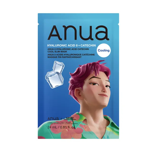 ANUA Kpop Demon Hunters 8 Hyaluronic Acid Catechin Cool Slim Mask 24ml 1pcs