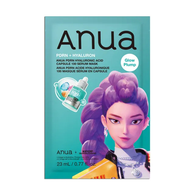 ANUA Kpop Demon Hunters PDRN Hyaluronic Acid Capsule 100 Serum Mask 23ml 1pcs