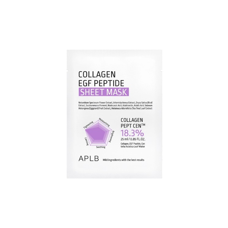 APLB Collagen EGF Peptide Sheet Mask 1pcs