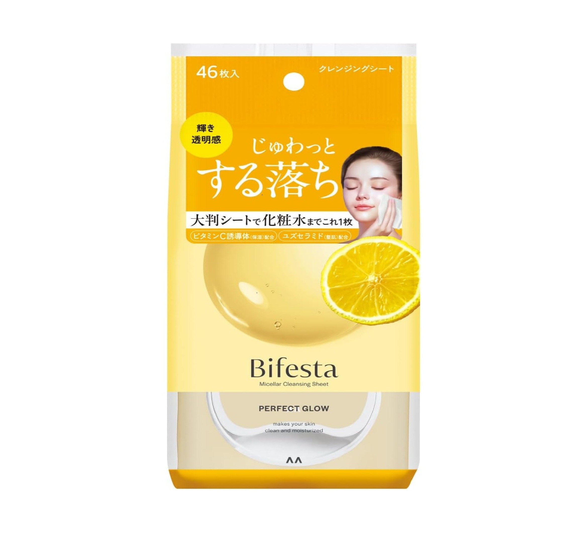 Bifesta Micellar Cleansing Sheet Perfect Glow 46 sheets