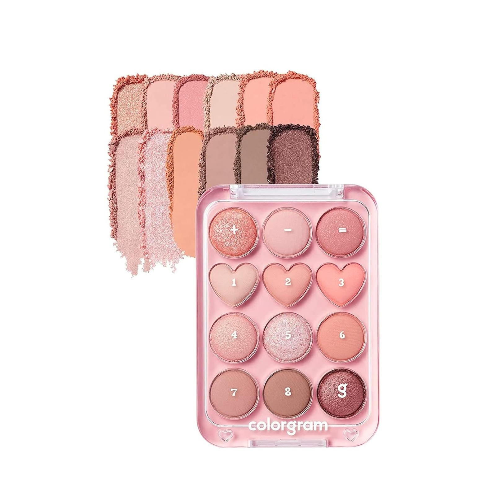 COLORGRAM Pin Point Eyeshadow Palette 01 Peach+Coral 9.9g