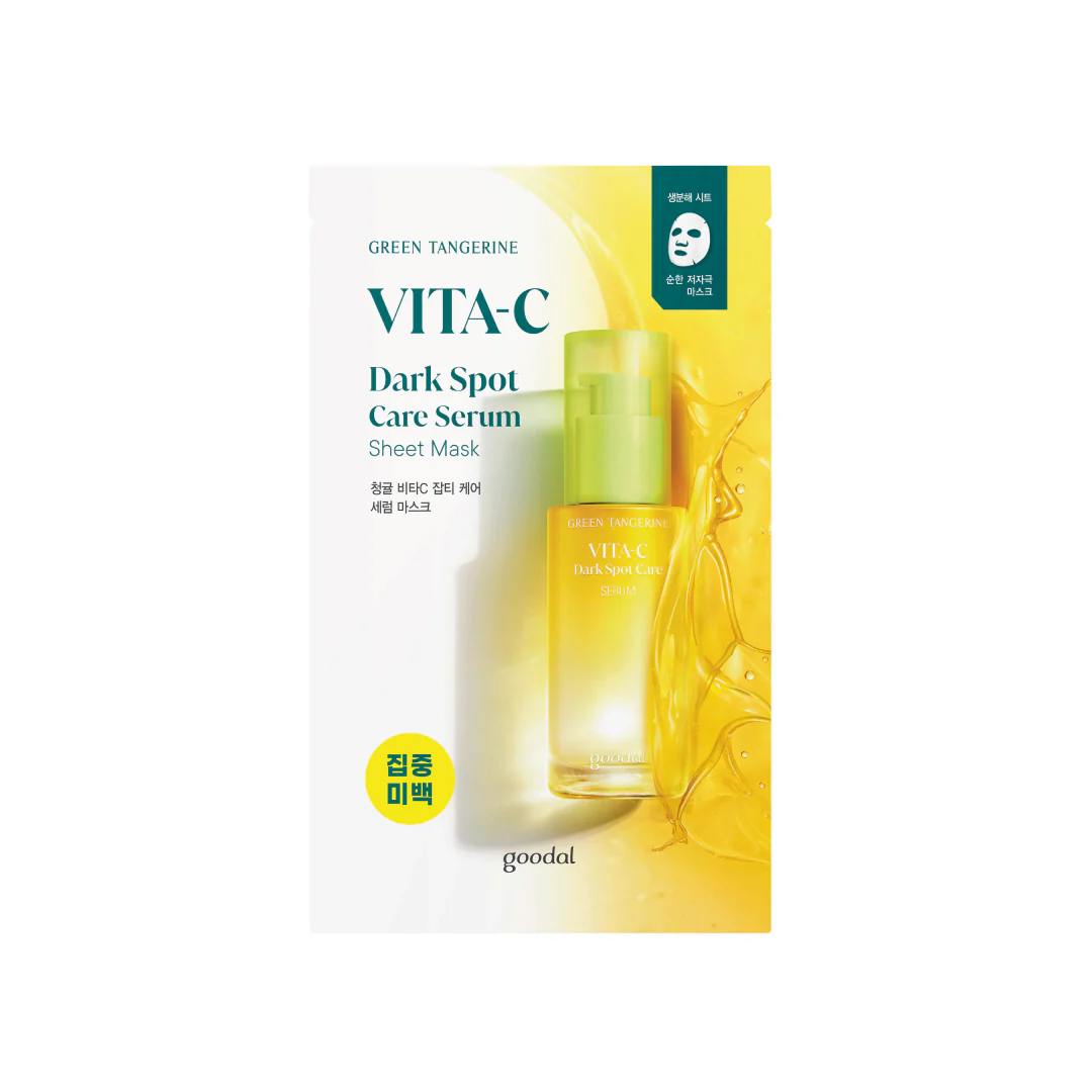 GOODAL Green Tangerine Vita-C Dark Spot Care Serum Sheet Mask 28g 1pcs