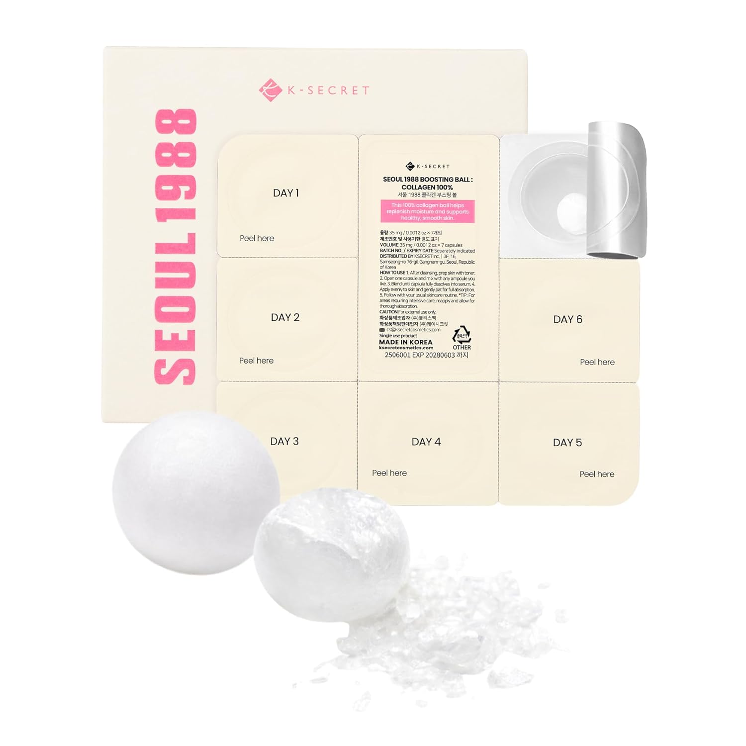 KSECRET SEOUL 1988 Boosting Ball: Collagen 100% 7pcs