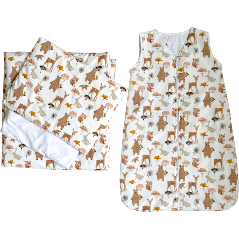 viBBoo 5 Pieces Bedding Kombo Forest+Sleeping Bag 0-12m 1.5 tog