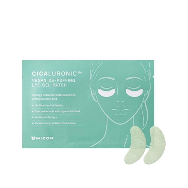 MIZON Cicaluronic Vegan De-Puffing Eye Gel Patches 2pcs