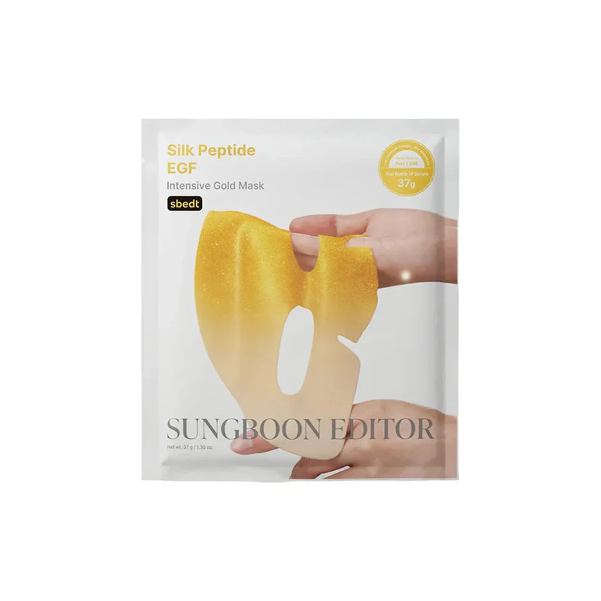SUNGBOON EDITOR Silk Peptide EGF Intensive Gold Mask 37g 1pcs