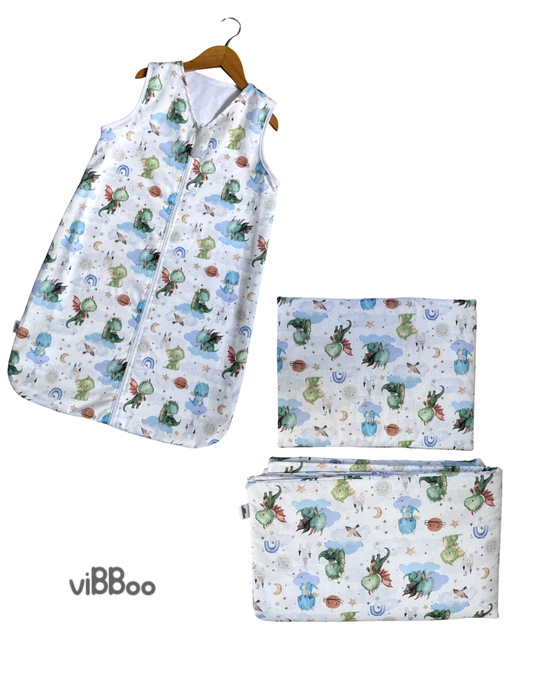 viBBoo Мони сет вреќичка 0-12 + постелнина 2-делна