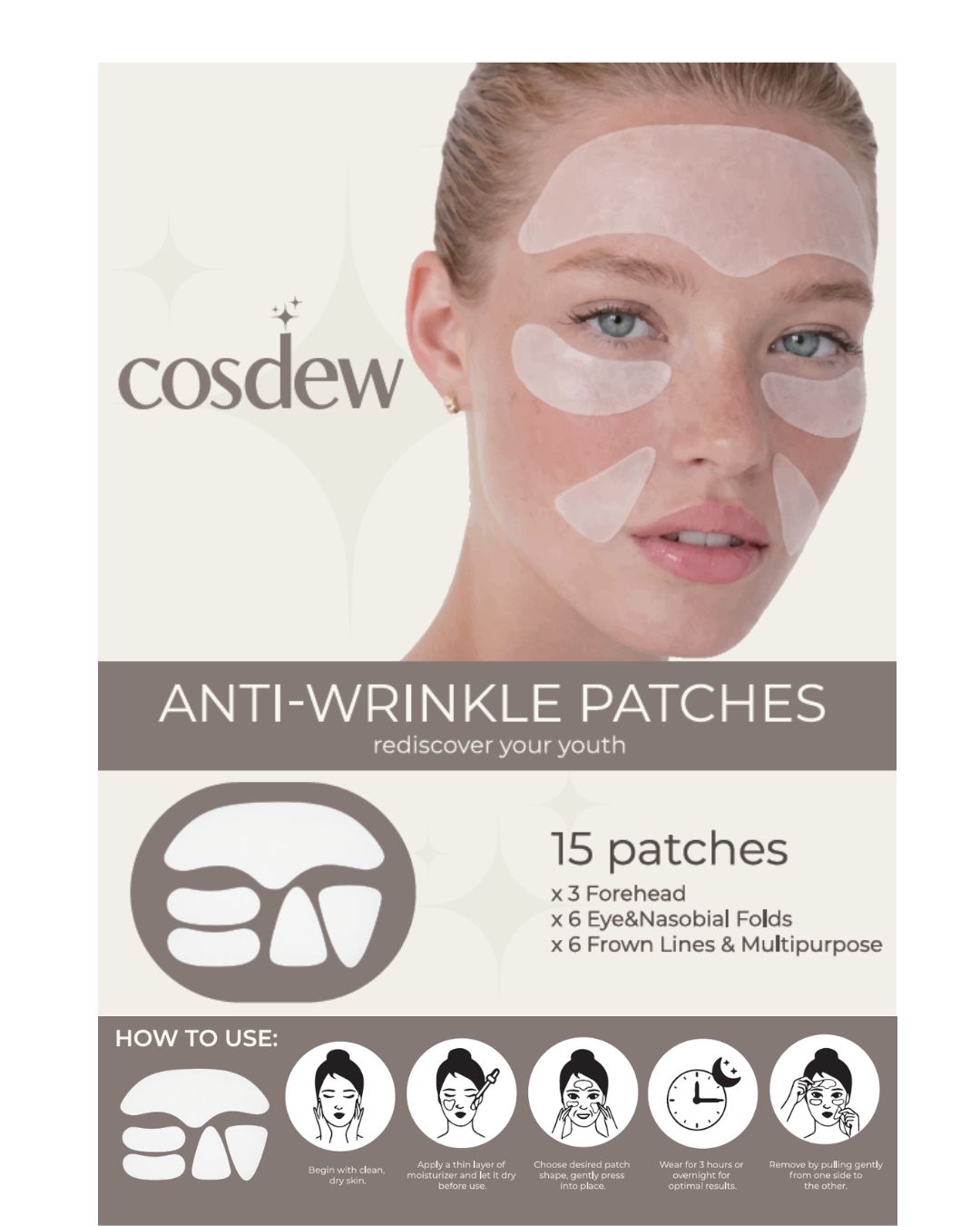 Cosdew Anti Wrinkle Patches 15pcs