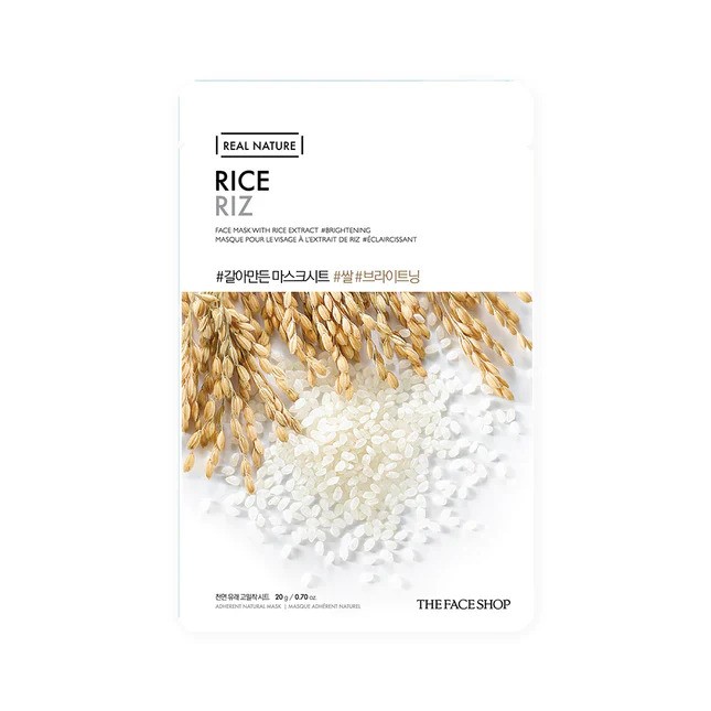 Face Shop Real Nature Mask Sheet Rice 20g 1pcs