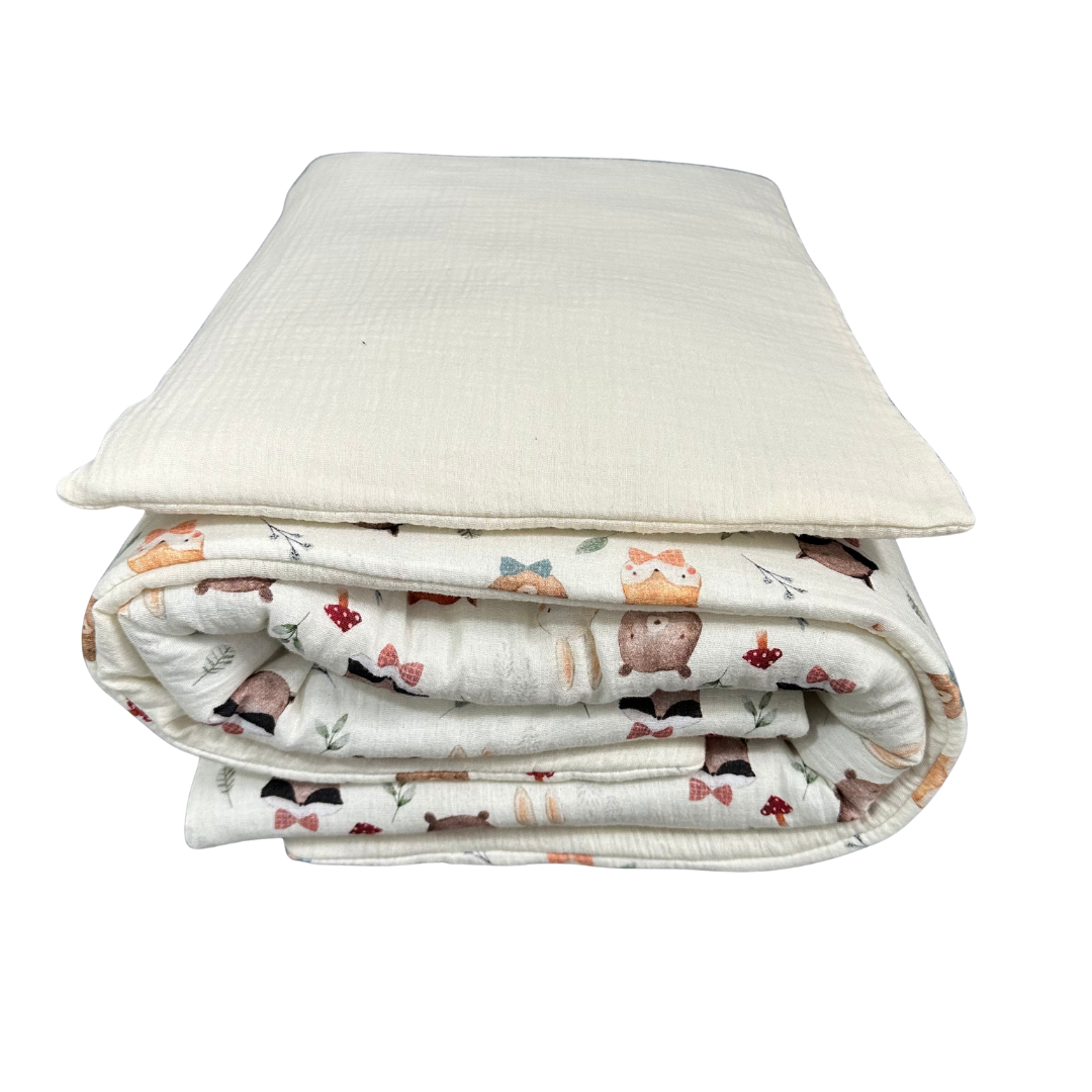 viBBoo Muslin Bedding Swan Bow 2D